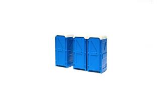 87train H0 blaue portable Toiletten (Inhalt: 3 Stk.)