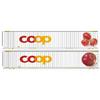 Aare Valley Models H0 45` Container-Set Coop, Apfel/Erdbeeren, 2-tlg.