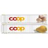 Aare Valley Models H0 45` Container-Set Coop, Champigon/Birne, 2-tlg.