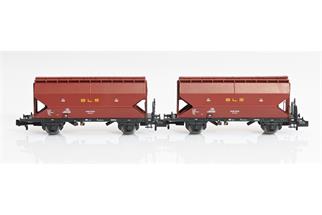 Aare Valley Models N BLS Getreidewagen-Set Tgpps, braun, 2-tlg.