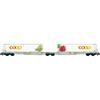 Aare Valley Models N Railcare/VTG Doppeltragwagen T2000, Coop - Radieschen/Trauben