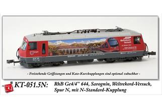 AB-Modell N RhB Elektrolok Ge 4/4 III 644 Savognin, Weltrekord-Versuch