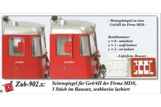 AB-Modell N Seitenspiegel zu MDS RhB Ge 4/4 II, rot lackiert (Inhalt: 3 Stk.)