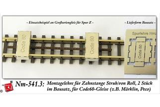 AB-Modell Nm Montagelehre für Zahnstange Strub/vonRoll in Code 60-Gleise (Inhalt: 2 Stk.)