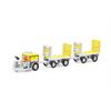 ACE H0 SBB NEFAG Schlepper 3-Rad mit 2 Trolleys SBB, gelb/silber