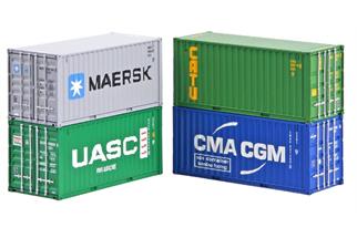 ACME H0 20'-Container-Set CATU/Maersk/CMA CGM/UASC, 4-tlg.
