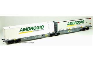 ACME H0 Ambrogio Doppel-Containerwagen Sggmrss ’90 Ambrogio *AVK* *werkseitig ausverkauft*