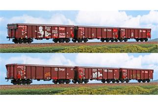 ACME H0 DB AG Rolldachwagen-Set Tamns 895, DB Cargo - Graffiti, gealtert, Ep. V-VI, 3-tlg. ACME H0 DB AG Rolldachwagen-Set Tamns 895, DB Cargo - Graffiti, gealtert, Ep. V-VI, 3-tlg.