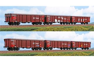 ACME H0 DB AG Rolldachwagen-Set Tamns 895, DB Cargo - Graffiti, gealtert, Ep. V-VI, 3-tlg. ACME H0 DB AG Rolldachwagen-Set Tamns 895, DB Cargo - Graffiti, gealtert, Ep. V-VI, 3-tlg.