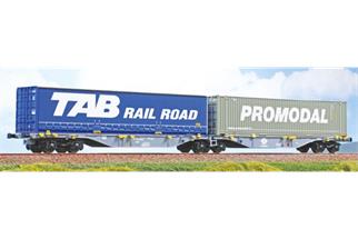 ACME H0 Ermewa Container-Doppeltragwagen Sggmrss, TAB Rail Road/PROMODAL, Ep. VI