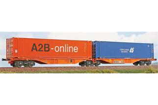 ACME H0 Wascosa Doppel-Containertragwagen Sggmrss, A2B-online/ContainerLeasing45, Ep. V-VI