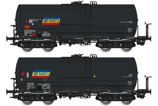 Albert Modell H0 CFR Marfa Kesselwagen-Set Zaes, schwarz, Ep. VI, 2-tlg.