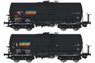 Albert Modell H0 CFR Marfa Kesselwagen-Set Zaes, schwarz, Ep. VI, 2-tlg.
