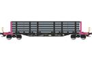 Albert Modell H0 Ermewa Rungenwagen Smnps, schwarz/pink, mit Ladung, Ep. VI