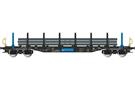 Albert Modell H0 ERR Rungenwagen Smnps, schwarz/blau, mit Ladung, Ep. VI