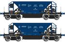 Albert Modell H0 PKP Cargo Schüttgutwagen-Set Facc, blau, Ep. VI, 2-tlg. *komplett vorreserviert*