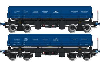 Albert Modell H0 PKP Cargo Seitenkippwagen-Set Fa/Fas, blau, Ep. VI, 2-tlg.