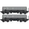 Albert Modell H0 PKP Seitenkippwagen-Set Fals-x, grau, Ep. IV, 2-tlg.
