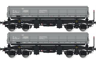 Albert Modell H0 PKP Seitenkippwagen-Set Fals-x, grau, Ep. IV, 2-tlg.