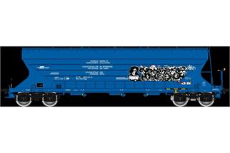 Albert Modell H0 Rail Cargo Hungaria Getreidesilowagen Tagps, blau mit Graffiti, Ep. VI *werkseitig ausverkauft*