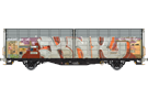 Albert Modell H0 SBB Schiebewandwagen Hbbillns, Graffiti, Ep. VI
