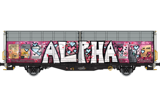 Albert Modell H0 SBB Schiebewandwagen Hbbillns, Graffiti, Ep. VI