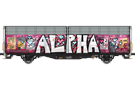 Albert Modell H0 SBB Schiebewandwagen Hbbillns, Graffiti, Ep. VI
