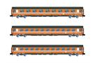 Arnold N FS Personenwagen-Set UIC-Z1, orange C1, Ep. IV-V, 3-tlg.