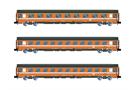 Arnold N FS Personenwagen-Set UIC-Z1, orange C1, Ep. IV-V, 3-tlg.