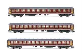 Arnold N FS Reisezugwagen-Set UIC-X, rot/grau, Ep. V, 3-tlg.