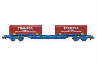 Arnold N RENFE Containertragwagen MMC, 2x22'-Coil-Container TRAMESA, Ep. VI