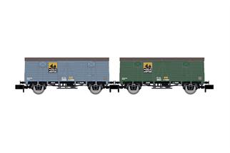 Arnold N RENFE gedecktes Güterwagen-Set J3, Nitrato de Chile, Ep. III, 2-tlg. *werkseitig ausverkauft*
