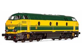 B-Models H0 (AC Sound) SNCB Diesellok 5533 ATB, grün/gelb