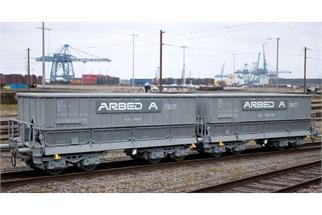 B-Models H0 CFL Selbstentladewagen-Set, ARBED A, Erzladung, 2-tlg.