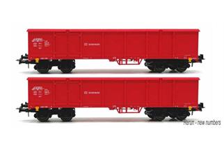B-Models H0 DB AG offenes Güterwagen-Set A Eaos-x, DB Schenker, 2-tlg. *komplett vorreserviert*
