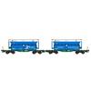 B-Models H0 DB AG/voestalpine Innofreight RockTainer ORE, blau BecauseWeCare.at, 2-tlg.