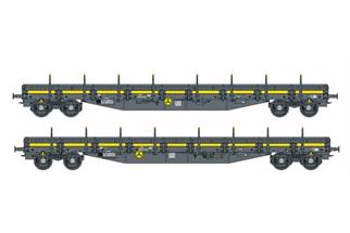 B-Models H0 ERSA Niederbordwagen-Set A Res, mit Beladung, 2-tlg.