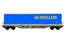 B-Models H0 GTS Containertragwagen Sgns, Swap Body Alberti e Santi