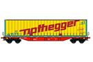 B-Models H0 ÖBB Containertragwagen Sgns, Swap Body Nothegger *werkseitig ausverkauft*
