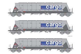 B-Models H0 SBB Cargo Getreidesilowagen-Set 1 Tagnpps Cacao, 3-tlg. *werkseitig ausverkauft*