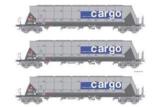 B-Models H0 SBB Cargo Getreidesilowagen-Set 2 Tagnpps Cacao, 3-tlg. *werkseitig ausverkauft*