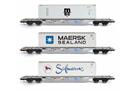 B-Models H0 SBB Containertragwagen-Set 3, MSC/Maersk/Safmarine, 3-tlg. (Lim. Sonderserie)