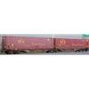 B-Models H0 SNCB Container-Doppeltragwagen, 2x45' Container ECS *komplett vorreserviert*