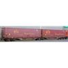 B-Models H0 SNCB Container-Doppeltragwagen, 2x45' Container ECS *komplett vorreserviert*