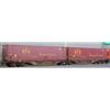 B-Models H0 SNCB Container-Doppeltragwagen, 2x45' Container ECS *werkseitig ausverkauft*