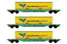 B-Models H0 SNCB Containertragwagen-Set, Tailormade Logistics, 3-tlg.