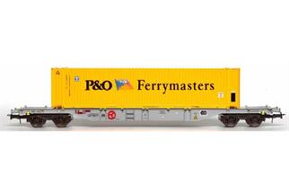 B-Models H0 SNCB Containertragwagen Sgns, 45'-Container P&O Ferrymasters