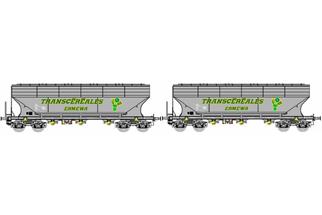 B-Models H0 SNCB Getreidesilowagen-Set B, Transcéréales Ermewa, 2-tlg. *komplett vorreserviert*