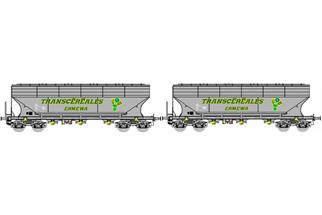 B-Models H0 SNCB Getreidesilowagen-Set B, Transcéréales Ermewa, 2-tlg.