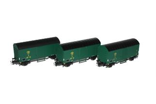 B-Models H0 SNCB Güterwagen-Set grün, 3-tlg. *komplett vorreserviert*